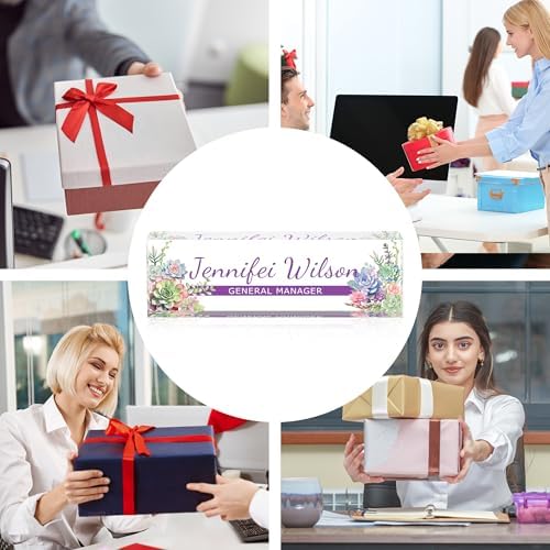 Name Plate for Desk-Personalized Name Plates for Desk-Name Plate Personalized for Office-Gifts for Teacher Boss Employee Appreciation Office Desk Decor (purple A), MYDZBJMT1009 - Image 5