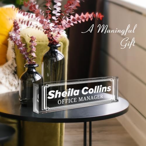 Custom Engraved Name Plate for Desk, Acrylic Desk Name Plate Personalized - Image 6