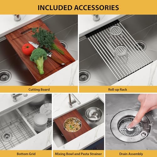 42X19 Undermount Double Bowl Sink 50/50 Workstation SInk - Image 5