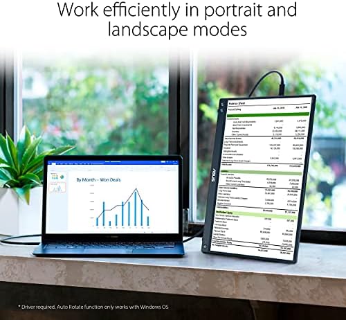 ASUS ZenScreen 15.6” 1080P Portable Monitor (MB16ACVR) - Full HD, IPS, Eye Care, Flicker Free, Blue Light Filter, Kickstand, USB-C Power Delivery, for Laptop, PC, Phone, Console - Image 4