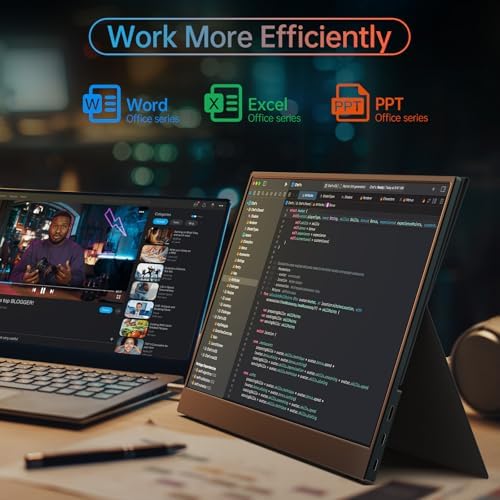 ForHelp True 4K Portable Monitor - 15.6inch UHD 3840×2160 100% sRGB USB-C HDMI External Second Monitor Portable IPS Screen Computer Display with Speakers for Laptop MacBook Switch PS5/4 Xbox - Image 5