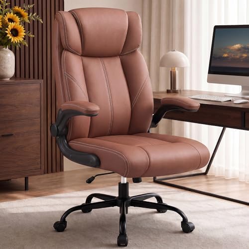 Office Chair, Leather Ergonomic Computer Desk Chair with Rocking by Unknown