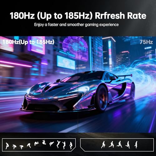 KTC 32 Inch Curved Gaming Monitor, 2K 180Hz (OC 185Hz) 1500R Monitor, H32S5 - Image 2