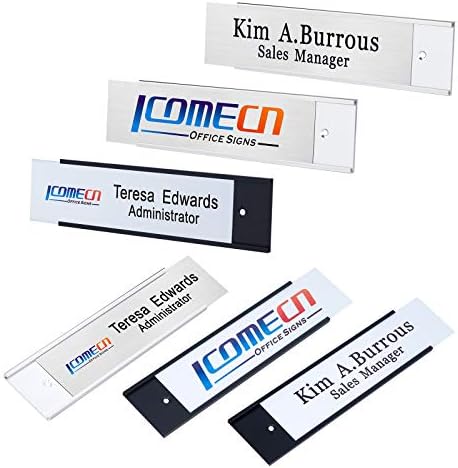 Custom Aluminum Name Plates With Wall or Desk Holder 2"x8" - Image 3