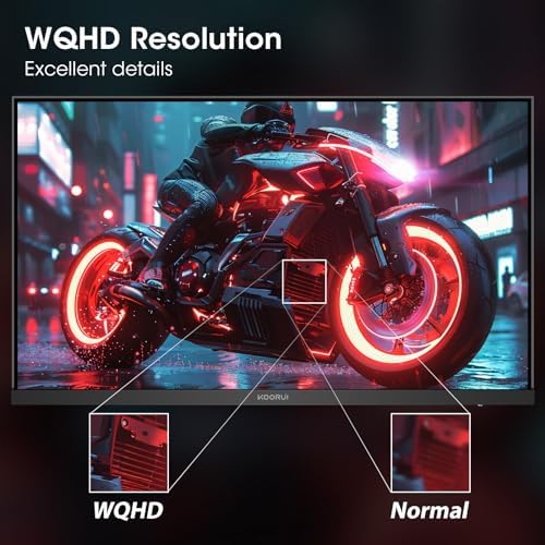 KOORUI 27 Inch 1440p Gaming Monitor, 200Hz Fast IPS, 1ms, HDR400 G2721P - Image 2