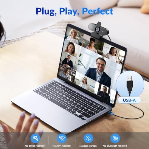 4K Webcam for PC - Ultra 4K HD , PDAF & CDAF Autofocus, 79°FOV, Dual Mics - Image 5