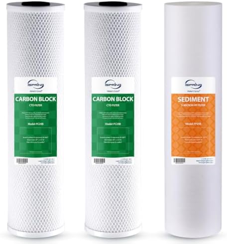 iSpring F3WGB32B 4.5" x 20" 3-Stage Whole House Water Filter by iSpring