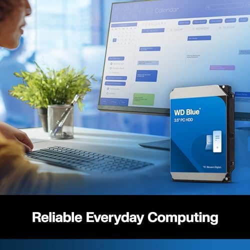 Western Digital 4TB WD Blue PC Internal Hard Drive HDD - 5400 RPM, SATA 6 Gb/s, 128 MB Cache, 3.5" - WD40EZZX - Image 2