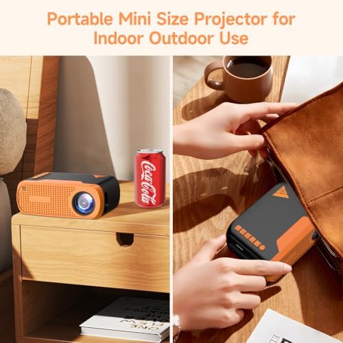 Mini Video Projector with WiFi Bluetooth, Native 1080P Portable Movie Projector, Compatible with SmartPhone, TV Stick, PS5, Laptop HDMI USB for Home Theater Indoor Outdoor Movies - Image 6