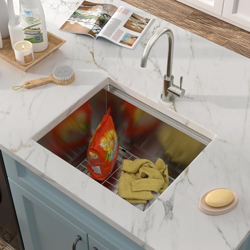 21"x18" Undermount Laundry Utility Sink Workstation - Image 2