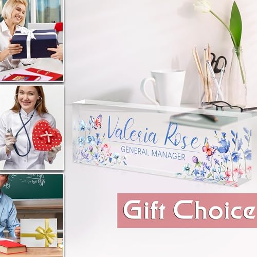 Custom Name Plate for Desk, Acrylic Desk Name Plate Personalized, Employee Appreciation Gifts, Office Desk Accessories for Woman Teacher Nurse, Coworker Gifts for Manager Assistant - Image 6