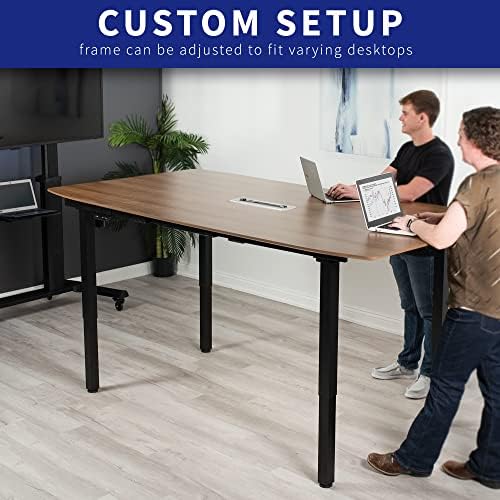 VIVO Black 4-Leg Dual Motor Electric Standing Desk Frame, DESK-E-400B - Image 5