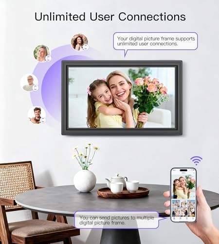 Uhale 15.6" Digital Picture Frame Large WiFi 64GB Electronic Photo Frames - Image 6