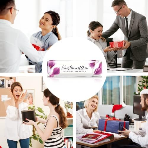 Desk Name Plate Personalized,Premium Clear Acrylic Desk Name Plate,Personalized Name Plate for Desk, Office Decor for Women or Men Coworkers, Boss, Employee, Teacher, Social Worker (Style-Purple)… - Image 5