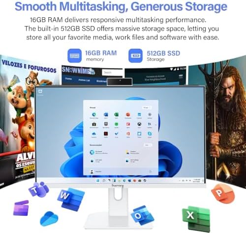 suevery 27" All-in-One Desktop Computer, Core i5 AIO Gaming PC,16GB / 512GB - Image 5