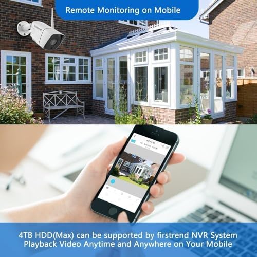 firstrend Security Cameras Wireless Outdoor Indoor with 500GB HDD - Image 3