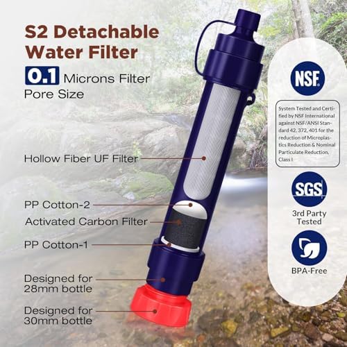 Membrane Solutions 12L Gravity Water Filter Max with Shower for Camping - Image 5