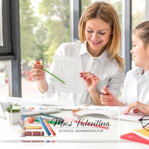 Acrylic Desk Name Plate Personalized, Office Desk Decor, Employee Appreciation Gifts, The Office Gifts for Boss, Manager, Teacher - Image 6