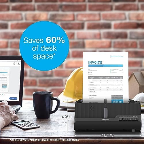 Epson Workforce ES-C320W Wireless Compact Document Scanner Duplex 20-pg ADF - Image 6