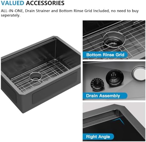 27"x19" Gunmetal Black Undermount Workstation Kitchen Sink - Image 7