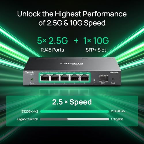 Omada ES206X-M2, 5 Port 2.5G Easy Managed Switch - Image 2