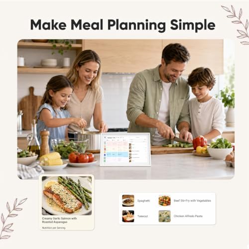 Digital Calendar 15.6" Smart Calendar&Chore Chart, 1080P Interactive Touchscreen Electronic Calendar for Family Schedules, 64GB Digital Picture Frame WiFi, Wall Mountable, AiMOR APP-White - Image 5