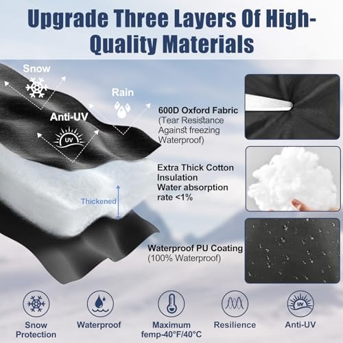 2 Pack Outdoor Faucet Covers for Winter Freeze Protection - Image 3