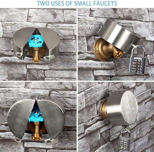 Water Spigot Lock, Outdoor Faucet Lock, Made of Stainless Steel, Suitable for Outdoor Faucets and Garden Hose Faucets, Prevents Water Theft and Unauthorized Use - Image 2
