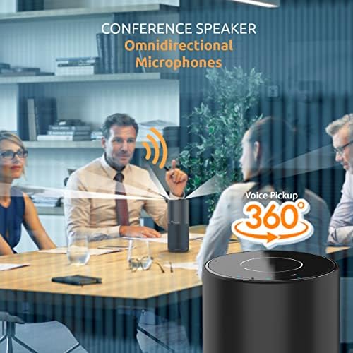TOUCAN S100 Conference Speakerphone, 360 Voice Pickup, Wireless & USB Speakerphone with AI Noise Reduction, Plug and Play for Zoom, Teams, Home Office Meetings - Image 4