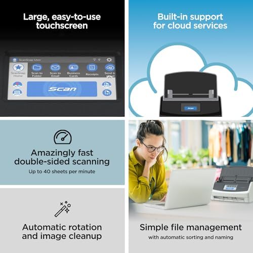 ScanSnap iX1600 Receipt Edition Color Duplex Invoice Document Scanner - Image 3