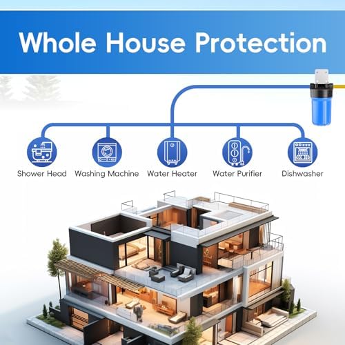 iSpring HB18B Whole House Water Filter Housing, 10" x 4.5" Universal Housing for Whole Home Water Filtration w/ 1" NPT Ports Pre-Filtration System - Image 6
