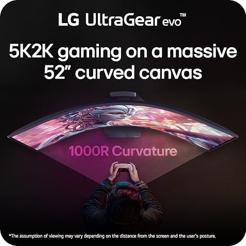 LG 52G930B-B 52-inch Ultragear evo G9 5K2K 240Hz 1ms Curved Gaming Monitor - Image 3