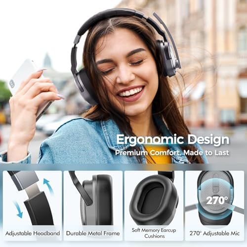 COSMUSIS Trucker Bluetooth Headset, Wireless Headset with Mic for Work - Image 6
