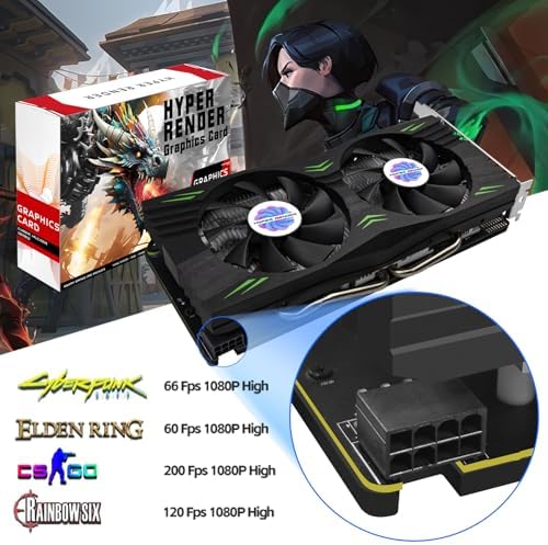 RX 580 Graphics Card 8GB 2048SP GDDR5 256 Bit PC Gaming Video Card Computer Graphics Boards 3*DP 1*HDMI PCI Express 3.0 with Freeze Fan Stop for Desktop Computer GPU for Gaming PC - Image 6