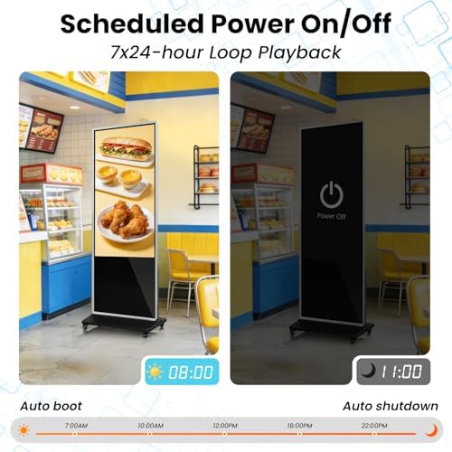 43" Digital Signage Display Kiosk Indoor Floor Standing Advertising - Image 5
