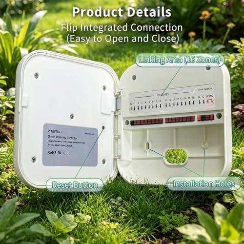 Netro Spark 16Zone Smart Sprinkler Controller ‌Touch Buttons WiFi App-Based - Image 5