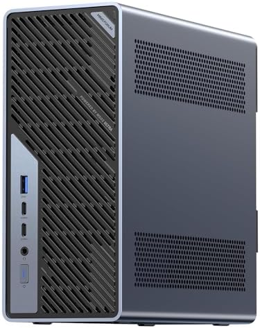 MINISFORUM MS-02 Ultra Workstation Mini PC, Intel Core Ultra 9 285HX (24C/24T, up to 5.5GHz), PCIe 5.0 x16, 32GB RAM 1TB SSD,USB4 v2 80Gbps, Dual 25GbE+10GbE+2.5GbE, Wi-Fi 7, 350W PSU by MINISFORUM
