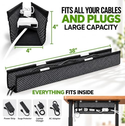 Perfect POSTURE Mesh Cable Management Tray Under Desk Cord Organizer - 38" - Image 3
