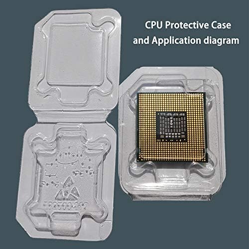 CPU Protective Thicken Plastic Clamshell Case Trays Suitable for Intel 775/1155/1151/1150/1156 with 10pcs Antistatic Bags and Labels (10pcs Intel CPU Case) - Image 2