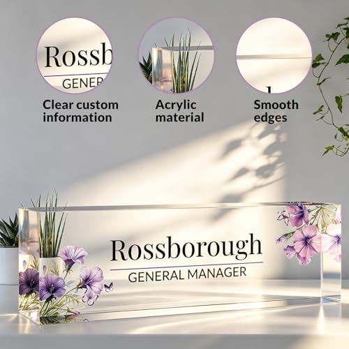 Custom Name Plate for Desk, Desk Name Plate Personalized, Acrylic Desktop Ornament, Stylish Office Decor, Appreciation Present for Boss, Social Worker, Teacher, Nurse, Employee - Image 4
