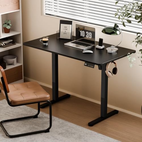Electric Standing Desk, 40" x 24" Small Sit Stand Desk, Black - Image 2