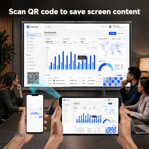 Plus 55" Smart Board 4K UHD Touchscreen, Android 14 Interactive Whiteboard, Multi-Touch Digital Display 8GB RAM 256GB Storage, AI-Assistant 48MP Camera Microphone for Office & Business - Image 4