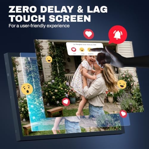 FRAMEO 21.5" Digital Picture Frame, Touchscreen Large Display, 32GB - Image 7