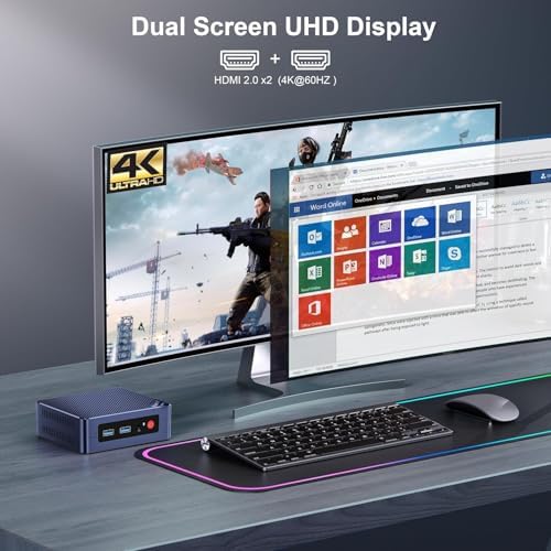 Beelink Mini PC, Mini S12 Pro Intel 12th N100(Up to 3.4GHz), 16GB DDR4 512GB M.2 SSD, Mini Desktop Computer Support 4K@60HZ Dual HDMI Display/WiFi6/BT5.2/USB3.2/2.5Gbps/LAN/WOL Micro PC - Image 5
