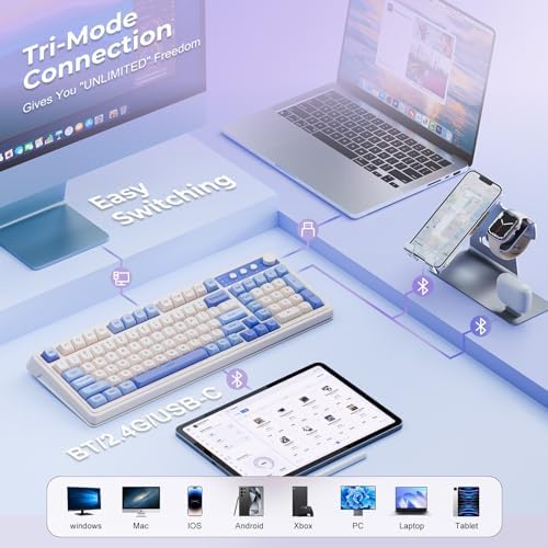 AULA S99 Wireless Keyboard,Bluetooth Computer Gaming Keyboards - Image 3