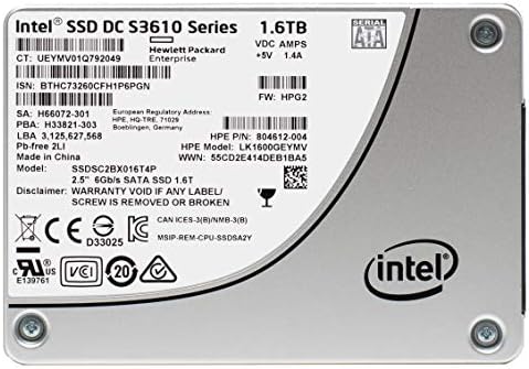 Intel DC S3610 | SSDSC2BX016T401 | 1.6TB SATA III 6Gb/s MLC 2.5" Enterprise Solid State Drive by Unknown