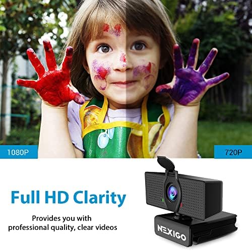 NexiGo N60 1080P Webcam with Microphone, Software Control & Privacy Cover, USB HD Computer Web Camera, Plug and Play, for Zoom/Skype/Teams, Conferencing and Video Calling - Image 6