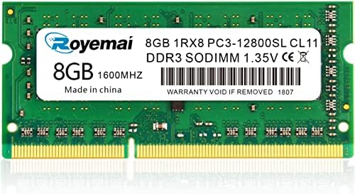PC3-12800SL 8GB DDR3 12800 1600MHz PC3-12800 8G 1Rx8 204-pin Sodimm CL11 1.35V Laptop Notebook RAM Memory Module by DUOMEIQI