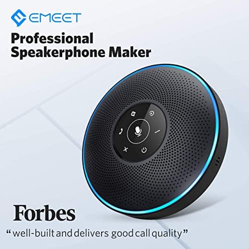 EMEET Bluetooth Speakerphone M2 Black Conference Speaker for 5-8 People Business Conference 360º Voice Pickup 4 AI Microphone Self-Adaptive Conference Call Speaker Skype USB Speakerphone - Image 2