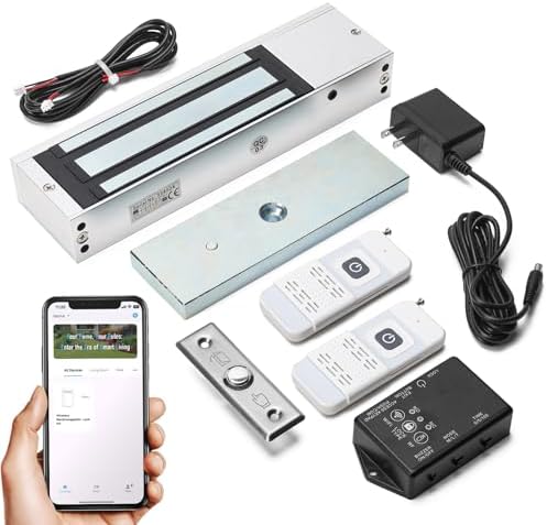 WiFi Smart Magnetic Lock for Door Kit, 1200lbs Holding Force Magnetic Door Lock System with App/Remote Control, 4 Modes, Sound Alerts, Easy Install for Home & Office by Zuomeng